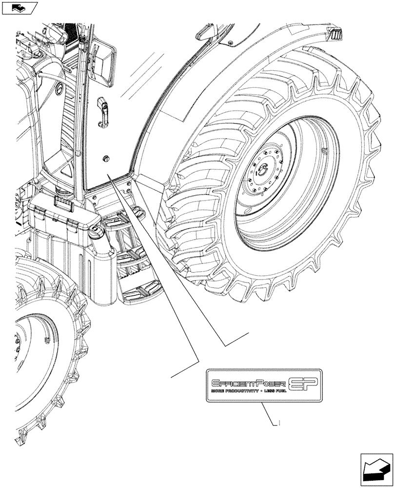 Схема запчастей Case IH FARMALL 105C - (90.108.AD[04]) - VAR - 334220, 334222, 334223, 334230, 334231, 334232, 334356 - DECALS, TRADEMARK EMBLEM, W/ CAB - ISO (90) - PLATFORM, CAB, BODYWORK AND DECALS