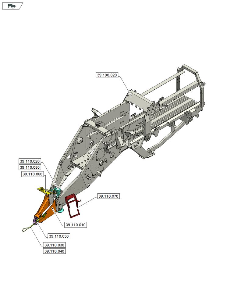 Схема запчастей Case IH LB434S XL - (00.000.39) - PICTORIAL INDEX - FRAMES AND BALLASTING (00) - GENERAL & PICTORIAL INDEX