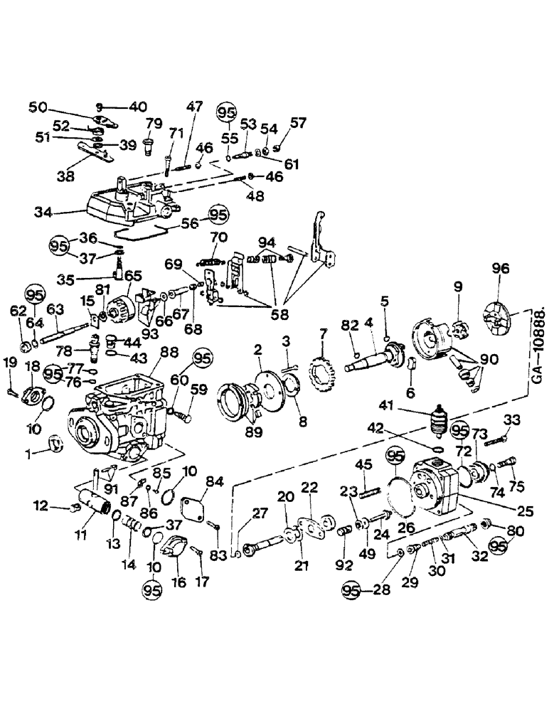 Схема запчастей Case IH D-358 - (11-107) - INJECTION PUMP 