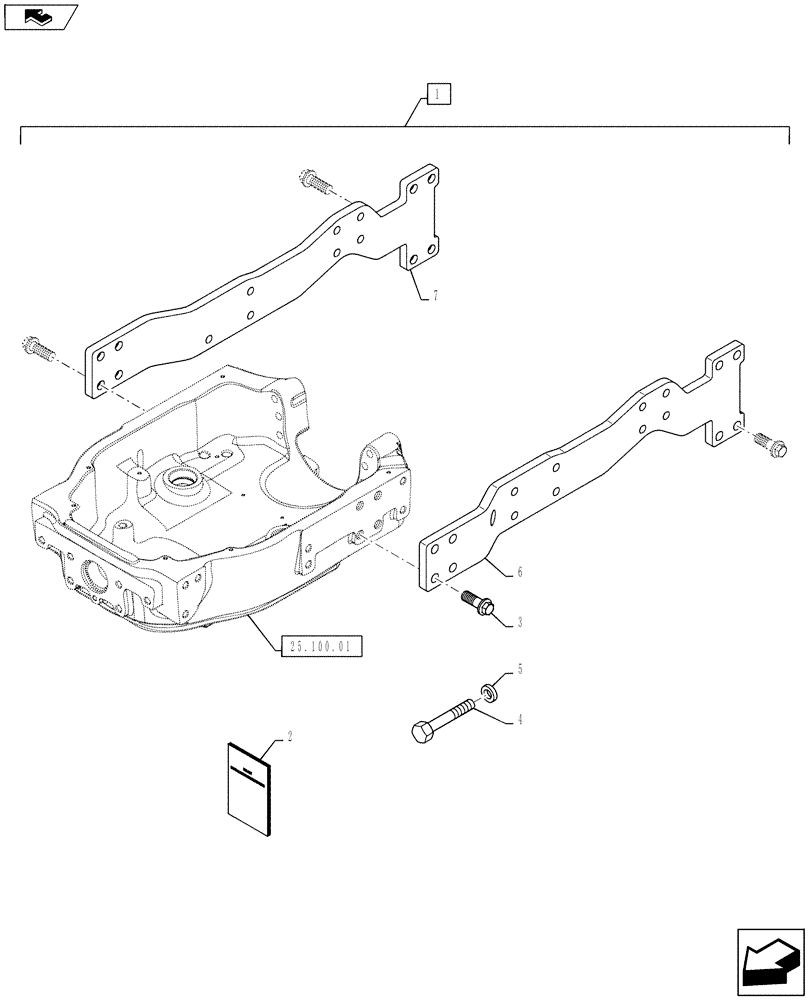 Схема запчастей Case IH PUMA 130 - (88.025.01) - DIA KIT, SIDE RAILS (88) - ACCESSORIES