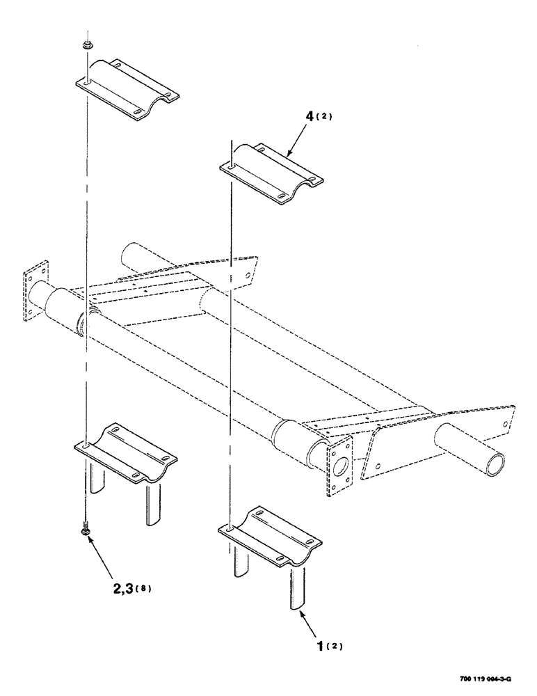 Схема запчастей Case IH 8455 - (6-26) - GUIDES ASSEMBLY (FORMING BELTS) (14) - BALE CHAMBER