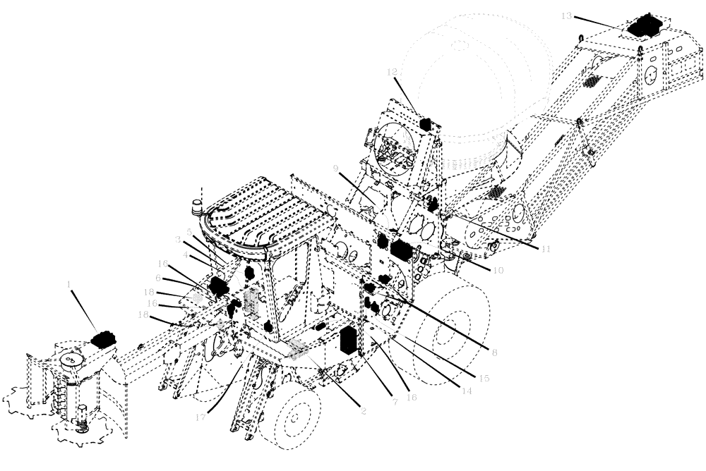 Схема запчастей Case IH 7700 - (B01[06]) - HYDRAULIC VALVES {Location} Hydraulic Components & Circuits