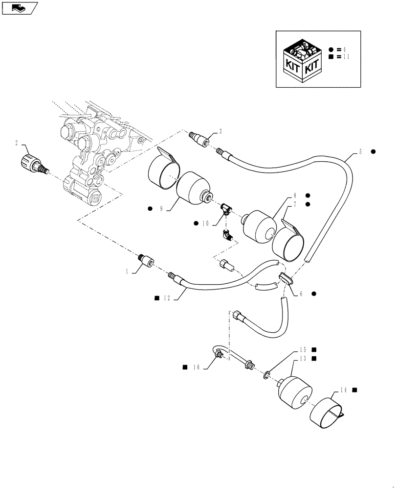 Схема запчастей Case IH L735 - (35.350.AR[01]) - VAR - 717520056, 713624006, 717520066 - SOFT RIDE KIT (35) - HYDRAULIC SYSTEMS