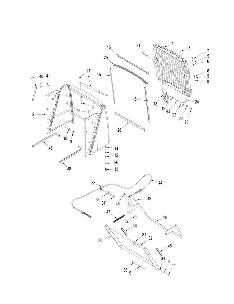 Схема запчастей Case IH STX275 - (09-36) - GRILLE (09) - CHASSIS