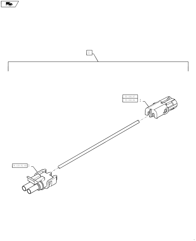 Схема запчастей Case IH 810 - (55.100.16) - FOAM MARKER EXTENSION HARNESS (55) - ELECTRICAL SYSTEMS