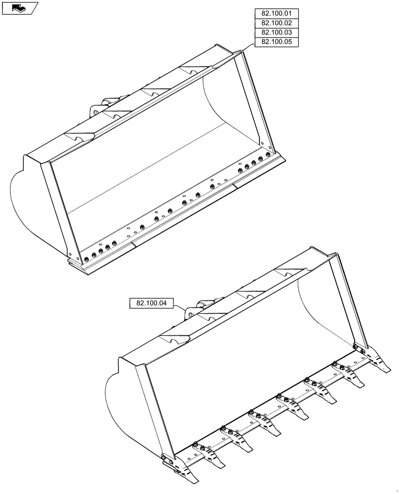 Схема запчастей Case IH SV300 - (82.000.00) - SECTION INDEX - FRONT LOADER AND BUCKET (88) - ACCESSORIES