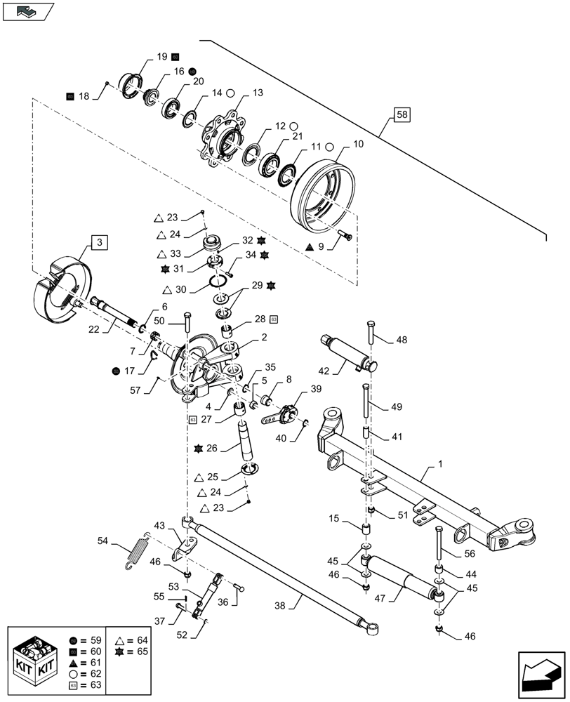 Схема запчастей Case IH LB324S - (27.500.070) - TANDEM AXLE, STEERED REAR AXLE HYDRAULIC BRAKE (27) - REAR AXLE SYSTEM