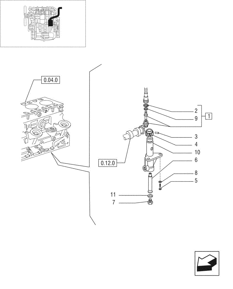 Схема запчастей Case IH JX95 - (0.42.0/03[02]) - MOTOR ELECTRIC INSTALLATION - TIER 1 ENGINE (01) - ENGINE