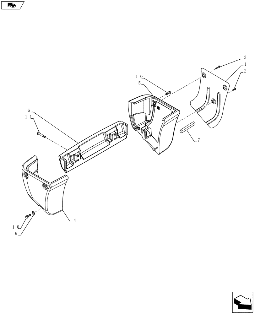 Схема запчастей Case IH SR250 - (39.140.01) - COUNTERWEIGHT (SR250,SV300) (39) - FRAMES AND BALLASTING