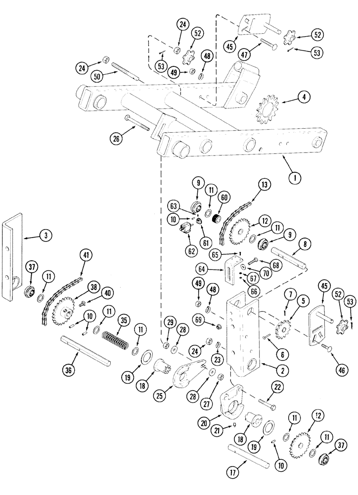 Схема запчастей Case IH 5500 - (9-24) - MAIN DRIVE AND ACREAGE COUNTER (BSN JAG0880757) (09) - CHASSIS