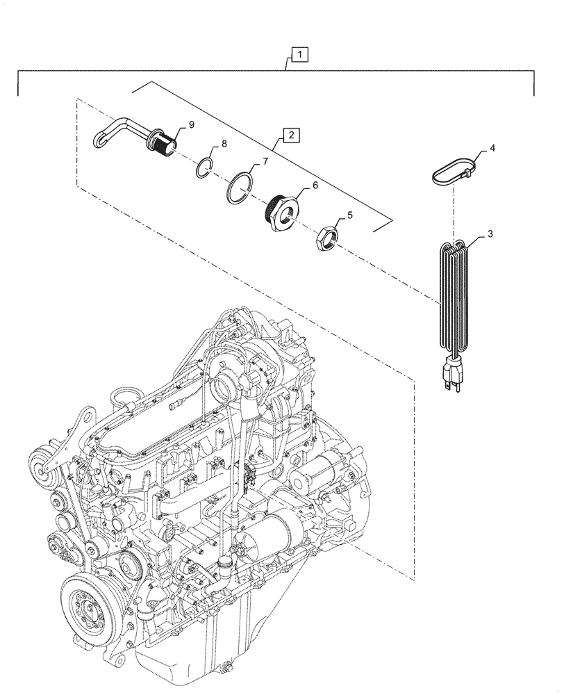 Схема запчастей Case IH STEIGER 500 - (88.010.01) - DIA KIT, BLOCK HEATER 120V - STEIGER 350 (88) - ACCESSORIES