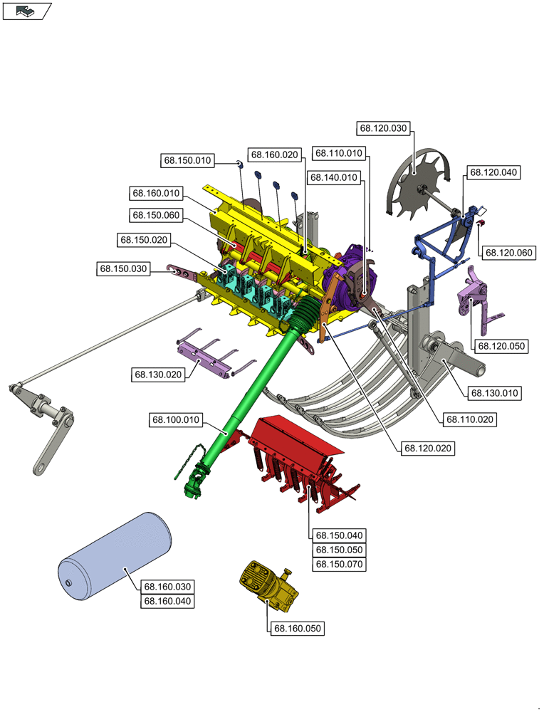 Схема запчастей Case IH LB324P - (00.000.68) - PICTORIAL INDEX - TYING/WRAPPING/TWISTING (00) - GENERAL & PICTORIAL INDEX