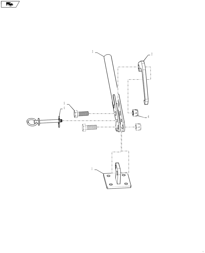 Схема запчастей Case IH 3430 - (80.180.AU[05]) - DELUXE AUGER TRANSPORTING LOCK (80) - CROP STORAGE/UNLOADING