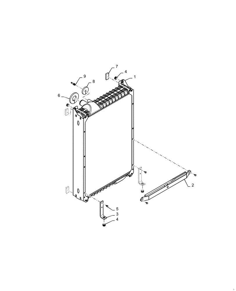 Схема запчастей Case IH 6140 - (10.400.BE) - RADIATOR ASSEMBLY, ENGINE (10) - ENGINE