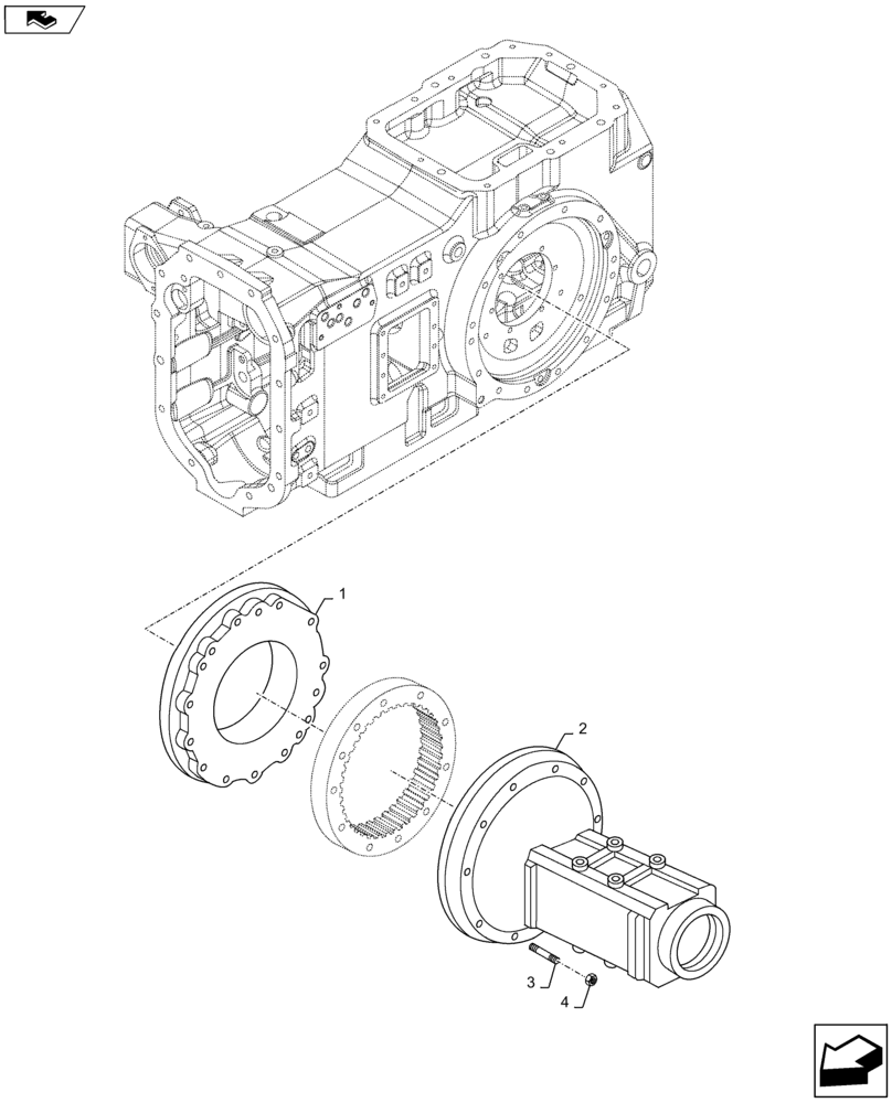 Схема запчастей Case IH MAXXUM 120 - (27.120.AI) - VAR - 330331, 331331 + STD - HEAVY DUTY REAR FINAL DRIVES - HOUSING (27) - REAR AXLE SYSTEM