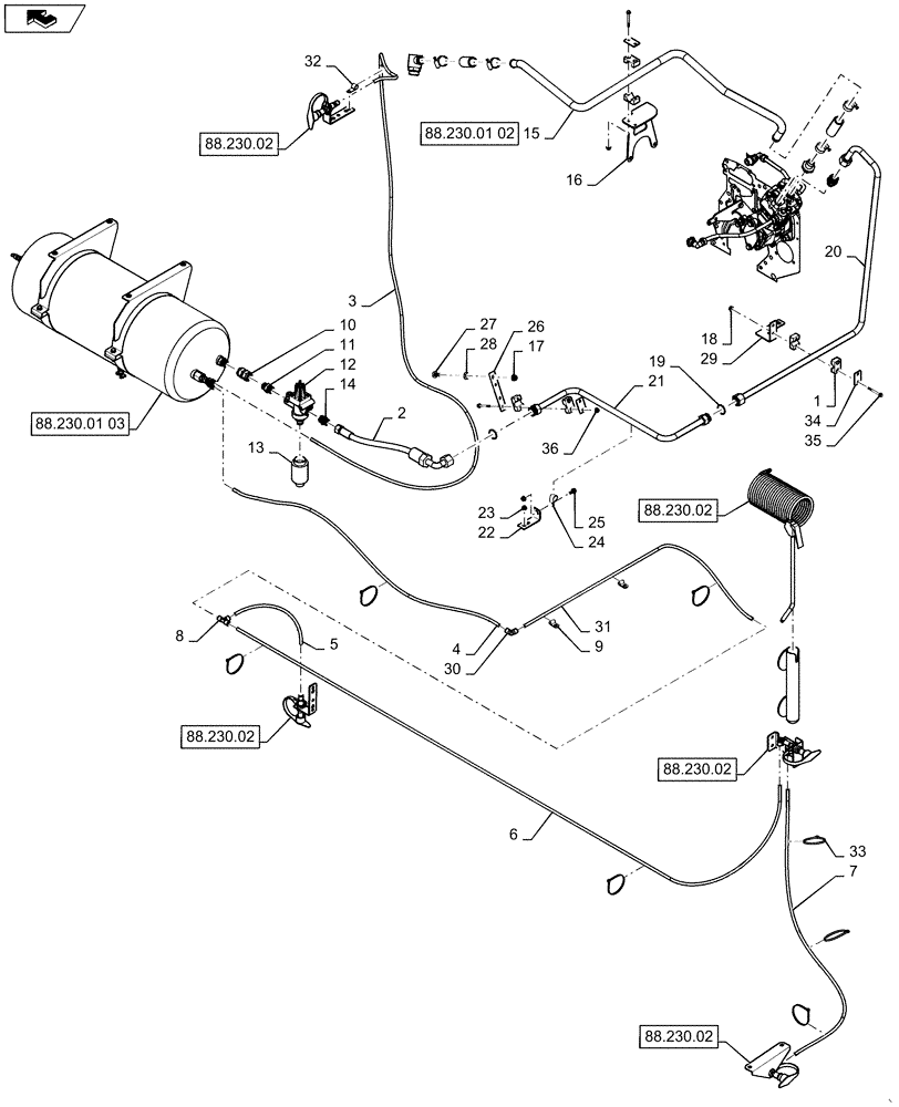 Схема запчастей Case IH 6130 - (10.450.AE [01]) - AIR COMPRESSOR, ASSEMBLY- 5130 W/NEF ENGINE (10) - ENGINE