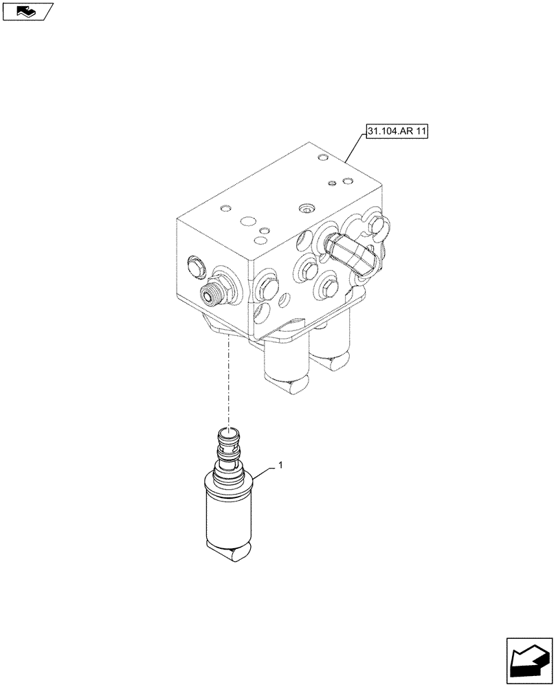 Схема запчастей Case IH MAXXUM 120 - (21.160.AP) - CREEPER - ELECTROHYDRAULIC CONTROL VALVE - SOLENOID VALVES (21) - TRANSMISSION