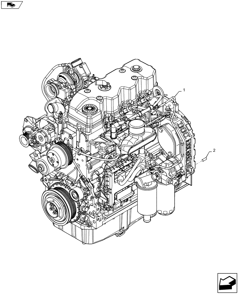 Схема запчастей Case IH MAXXUM 110 - (10.001.AD[01]) - ENGINE (10) - ENGINE