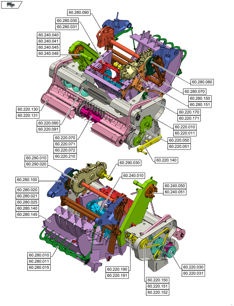 Схема запчастей Case IH LB434S XL - (00.000.60[01]) - PICTORIAL INDEX - PRODUCT FEEDING (00) - GENERAL & PICTORIAL INDEX