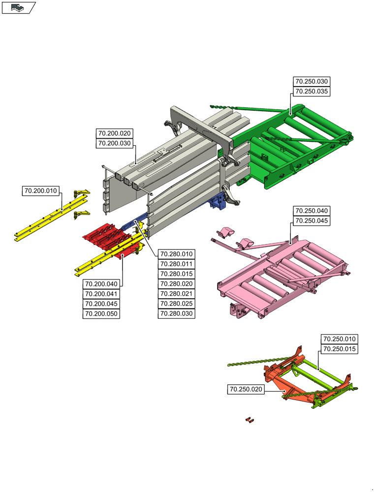 Схема запчастей Case IH LB434S XL - (00.000.70) - PICTORIAL INDEX - EJECTION (00) - GENERAL & PICTORIAL INDEX