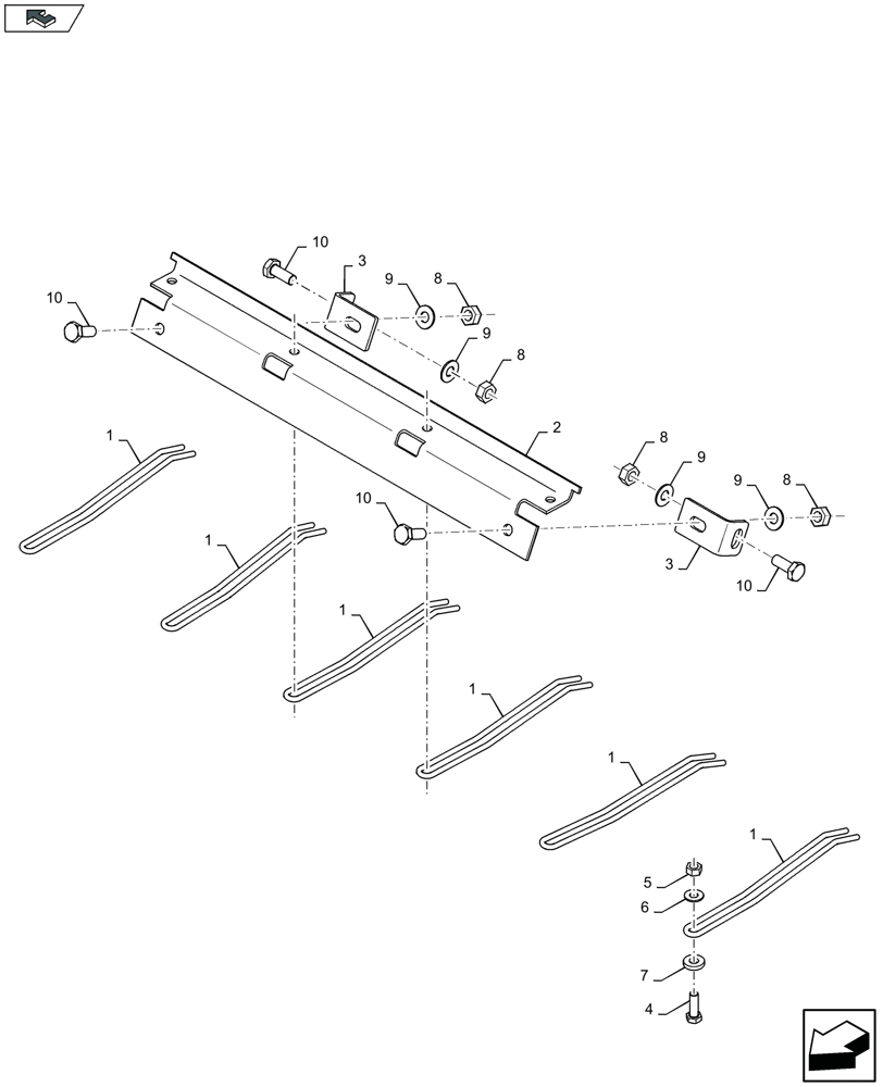 Схема запчастей Case IH LB324R - (68.130.020) - NEEDLES - CLEANING KIT (68) - TYING/WRAPPING