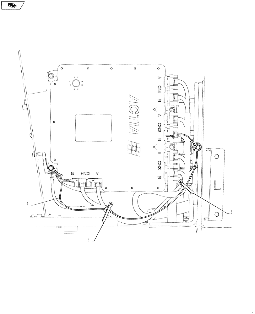 Схема запчастей Case IH QUADTRAC 500 - (55.100.42) - HARNESS - GEAR LIMIT - EUROPE (55) - ELECTRICAL SYSTEMS