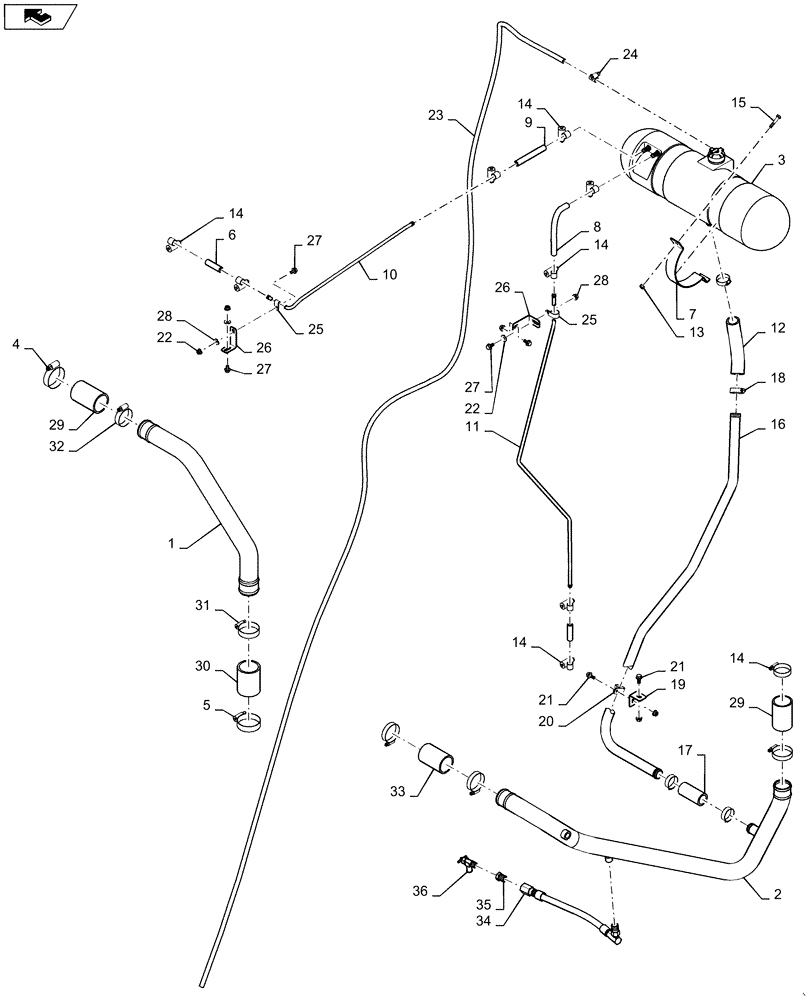 Схема запчастей Case IH 6130 - (10.400.BI[01]) - COOLING CIRCUIT, 5130 (10) - ENGINE