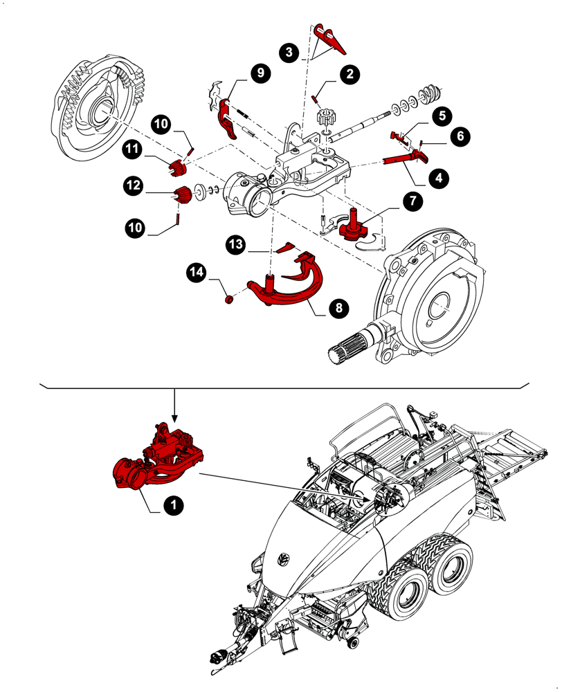 Схема запчастей Case IH LB424S - (05.100.04[05]) - MAINTENANCE PARTS, KNOTTERS (05) - SERVICE & MAINTENANCE