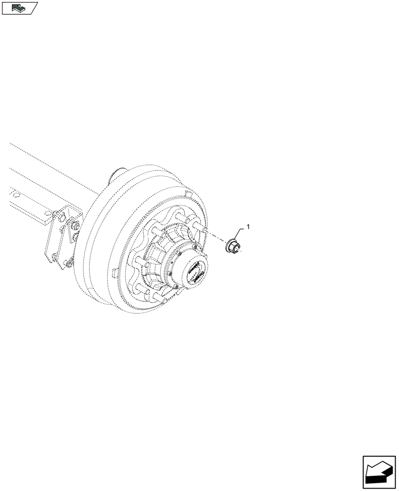 Схема запчастей Case IH LB434S XL - (27.500.090) - WHEEL NUTS (27) - REAR AXLE SYSTEM