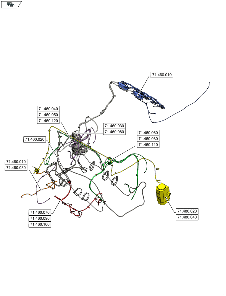 Схема запчастей Case IH LB434S XL - (00.000.71) - PICTORIAL INDEX - LUBRICATION SYSTEM (00) - GENERAL & PICTORIAL INDEX