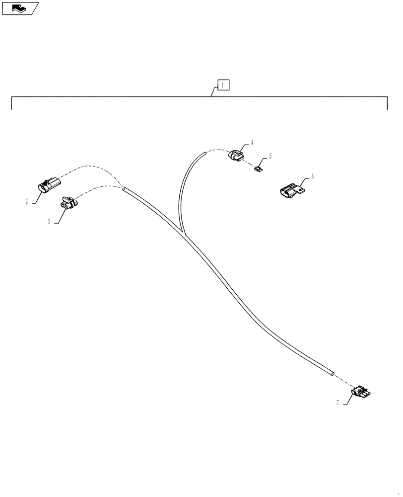 Схема запчастей Case IH 3430 - (55.100.AB[03]) - DELUXE AUGER HARNESS AUGER POWER ADAPTER (55) - ELECTRICAL SYSTEMS