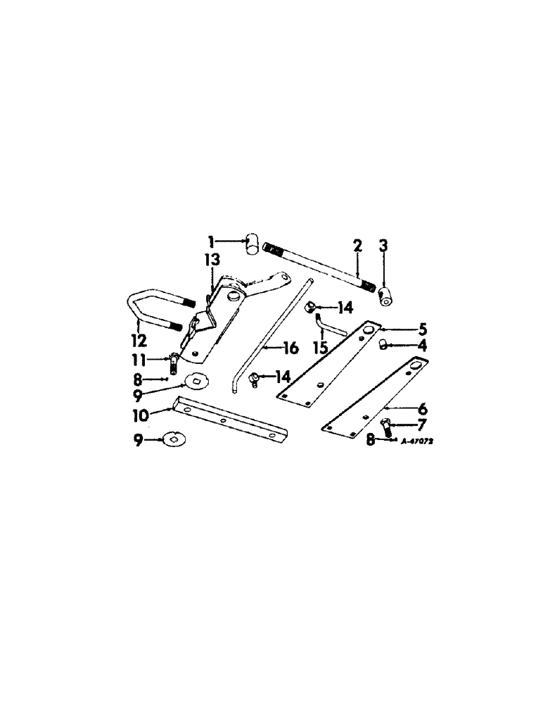 Схема запчастей Case IH INTERNATIONAL - (A-04[B]) - REAR SECTIONS, PARALLEL LINK PLATES AND HEAD BRACKET 