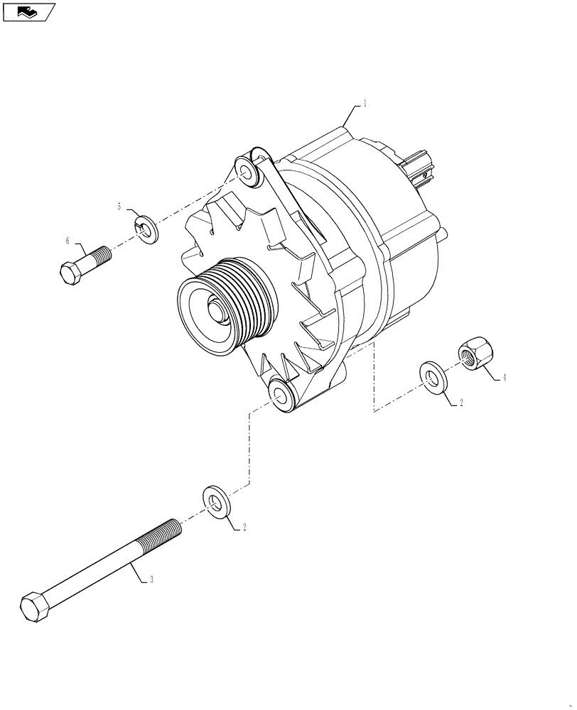 Схема запчастей Case IH 588H - (55.301.AA) - ALTERNATOR (55) - ELECTRICAL SYSTEMS