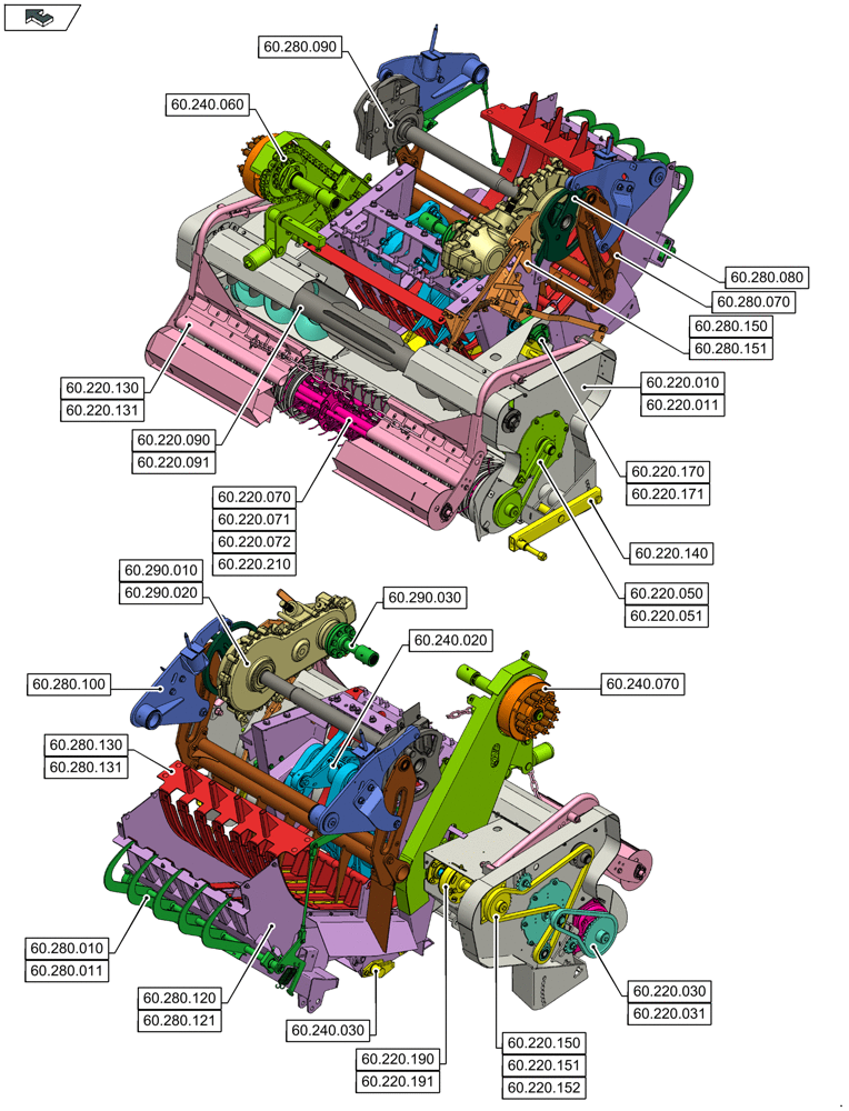 Схема запчастей Case IH LB324P - (00.000.60[02]) - PICTORIAL INDEX - PRODUCT FEEDING (00) - GENERAL & PICTORIAL INDEX
