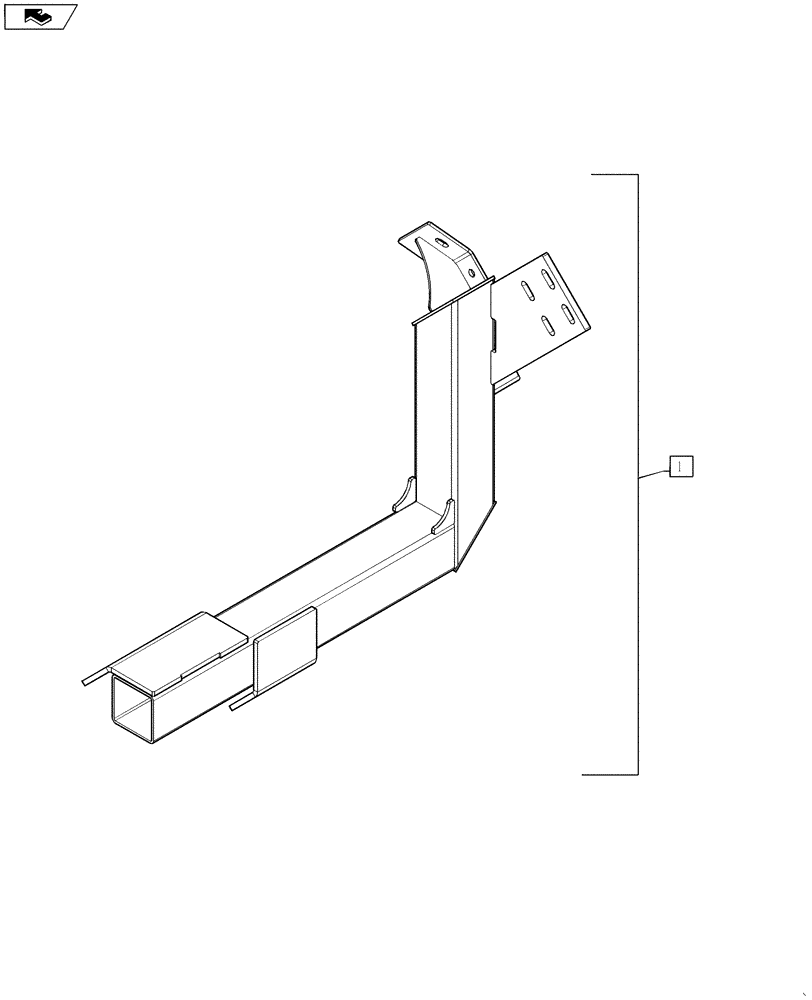 Схема запчастей Case IH 3430 - (80.180.AU[04]) - DELUXE AUGER INNER ARM SUPPORT (80) - CROP STORAGE/UNLOADING