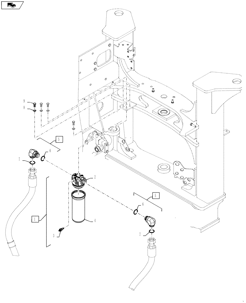 Схема запчастей Case IH STEIGER 350 - (21.105.BC[01]) - TRANSMISSION FILTER ASSY. (21) - TRANSMISSION