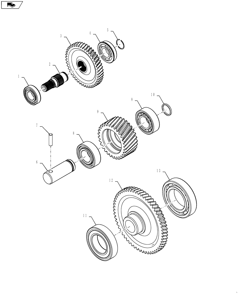 Схема запчастей Case IH STEIGER 350 - (14.100.AR[06]) - PTO GEAR ASSEMBLIES (14) - MAIN GEARBOX & DRIVE