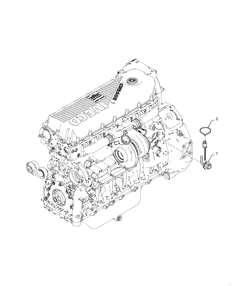 Схема запчастей Case IH 6130 - (55.202.AE[02]) - ENGINE BLOCK HEATER (55) - ELECTRICAL SYSTEMS