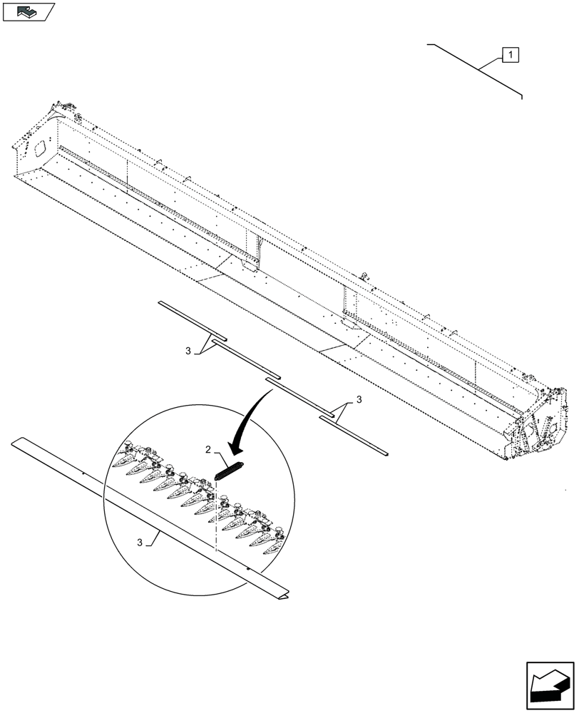 Схема запчастей Case IH 3050-18FT - (88.058.007) - DIA KIT : KNIFE PROTECTION (88) - ACCESSORIES