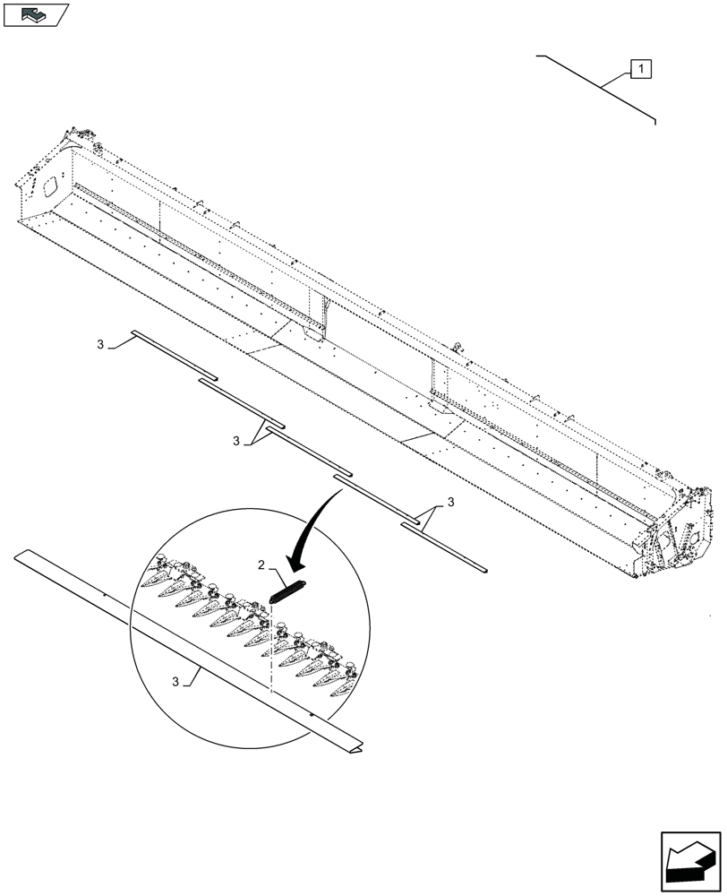 Схема запчастей Case IH 3050-22FT - (88.058.008) - DIA KIT : KNIFE PROTECTION (88) - ACCESSORIES