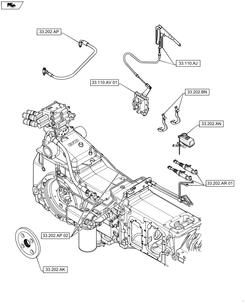 Схема запчастей Case IH MAXXUM 125 - (00.000.33) - PICTORIAL INDEX - BRAKES & CONTROLS (00) - GENERAL & PICTORIAL INDEX