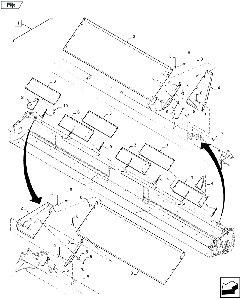 Схема запчастей Case IH 3050-35FT - (88.058.039) - DIA KIT : BACKSHEET EXTENSION KIT - D910 (88) - ACCESSORIES