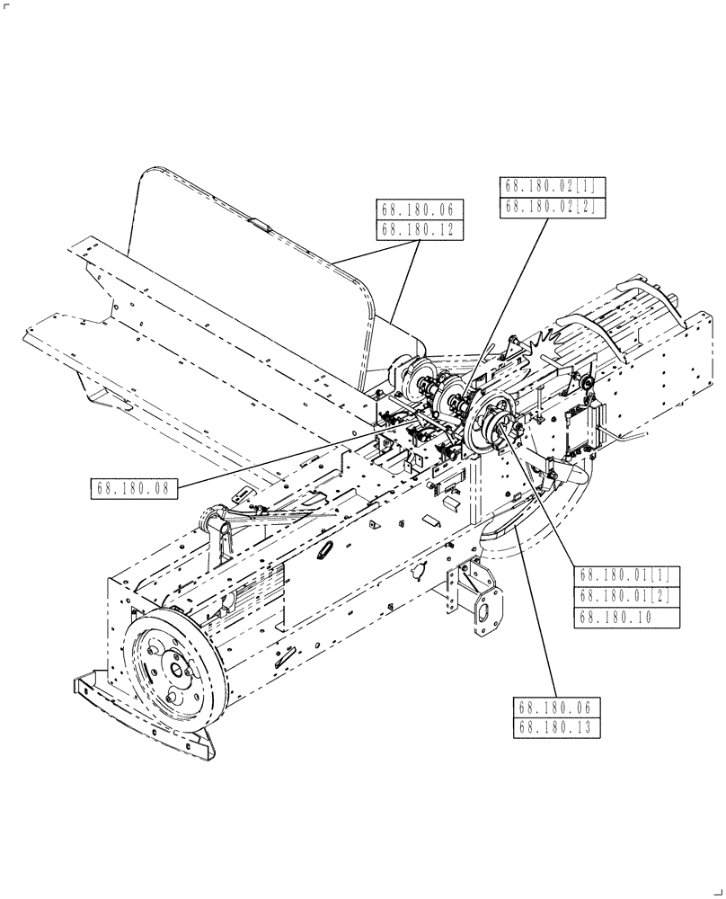 Схема запчастей Case IH SB541 - (00.000.68) - PICTORIAL INDEX, KNOTTER/WRAPPER (00) - GENERAL & PICTORIAL INDEX