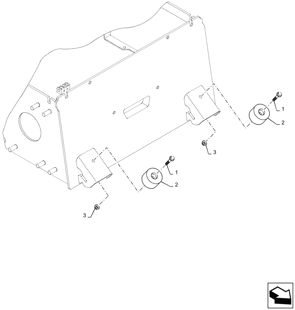 Схема запчастей Case IH SV250 - (90.116.AO[01]) - LOADER STOP, 63MM, 12" TIRES (90) - PLATFORM, CAB, BODYWORK AND DECALS