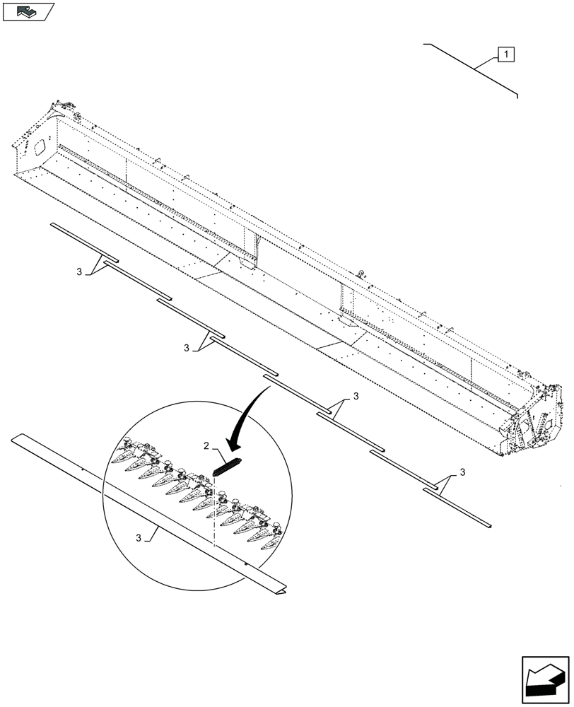 Схема запчастей Case IH 3050-25FT L - (88.058.009) - DIA KIT : KNIFE PROTECTION (88) - ACCESSORIES