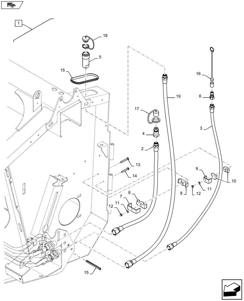 Схема запчастей Case IH 3050-30FT - (88.058.036[03]) - DIA KIT : HYDRAULIC KIT FOR VERTICAL RAPESEED KNIFES - C955 (88) - ACCESSORIES