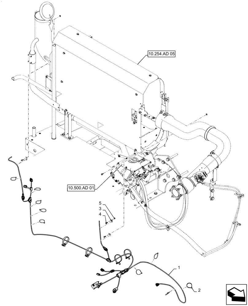 Схема запчастей Case IH 9230 - (55.988.AD) - WIRE HARNESS, SCR TREATMENT, 8230/9230 T4 (55) - ELECTRICAL SYSTEMS