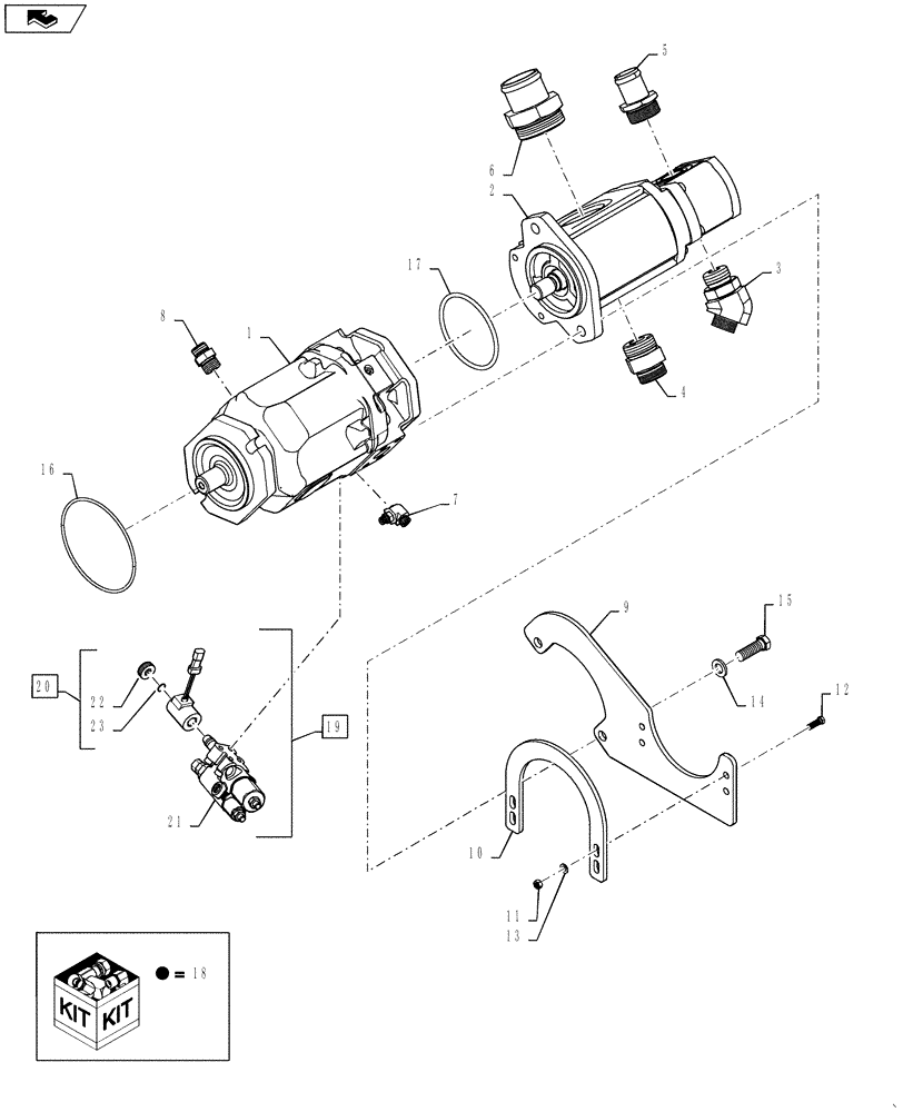 Схема запчастей Case IH STEIGER 500 - (35.106.AD[03]) - HYDRAULIC PUMP - ASSY - HIGH CAPACITY (35) - HYDRAULIC SYSTEMS