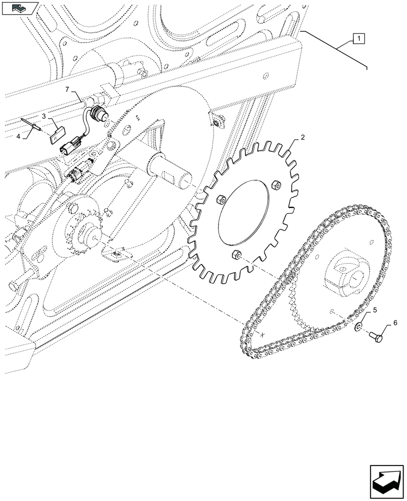 Схема запчастей Case IH 3050-18FT - (88.058.045) - DIA KIT : REEL SPEED SENSOR (88) - ACCESSORIES