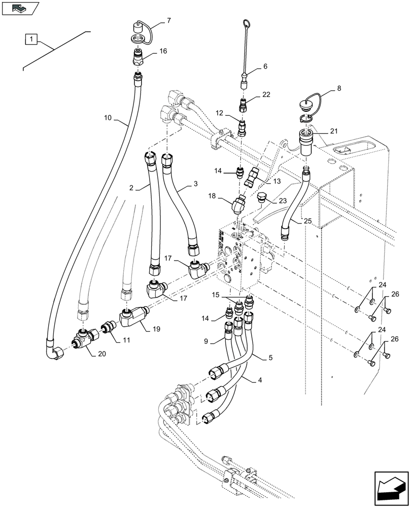 Схема запчастей Case IH 3050-30FT - (88.058.036[01]) - DIA KIT : HYDRAULIC KIT FOR VERTICAL RAPESEED KNIFES - C955 (88) - ACCESSORIES